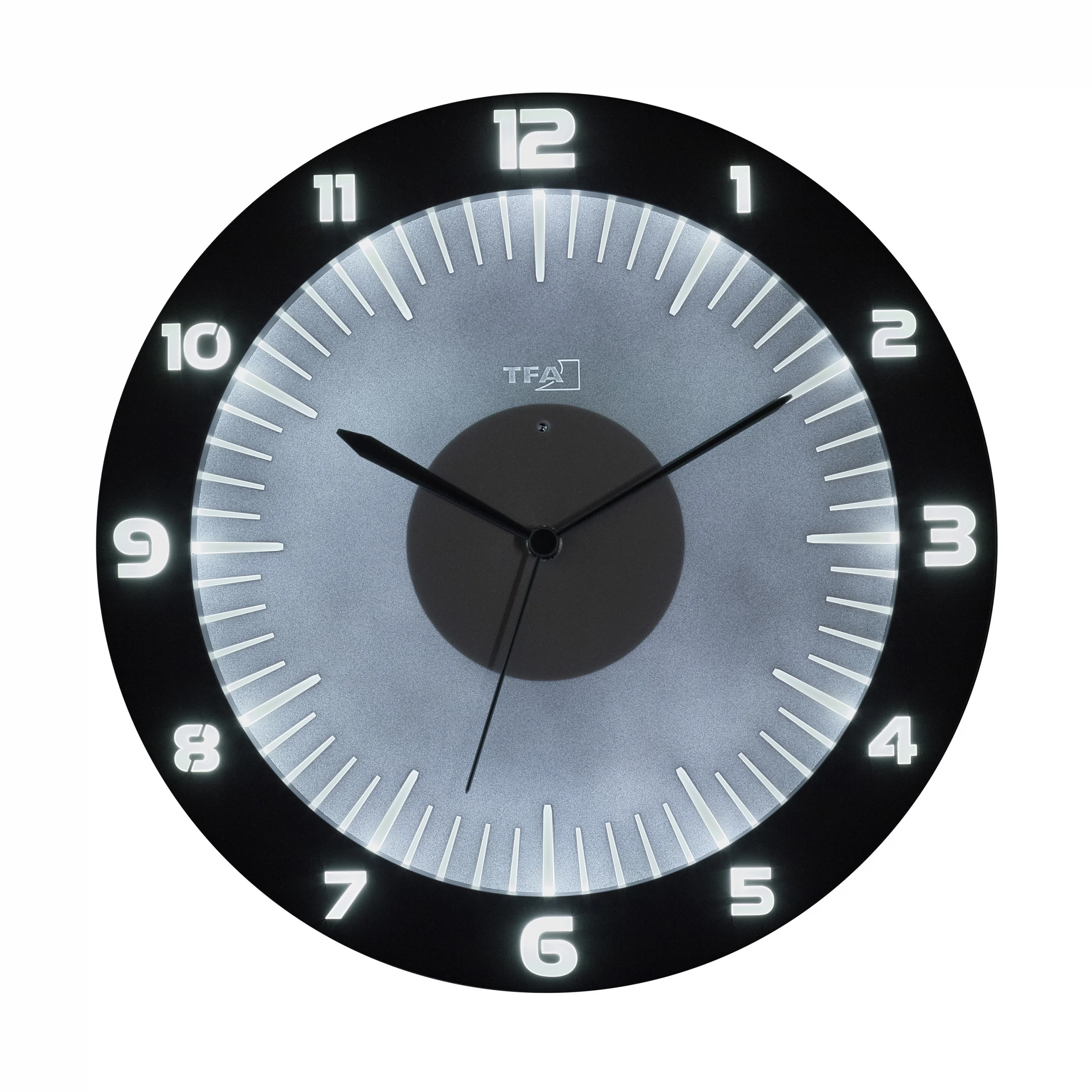 Analoge Funk-Wanduhr mit farbiger Beleuchtung, Lumoclock, ø 30 cm - Image 2