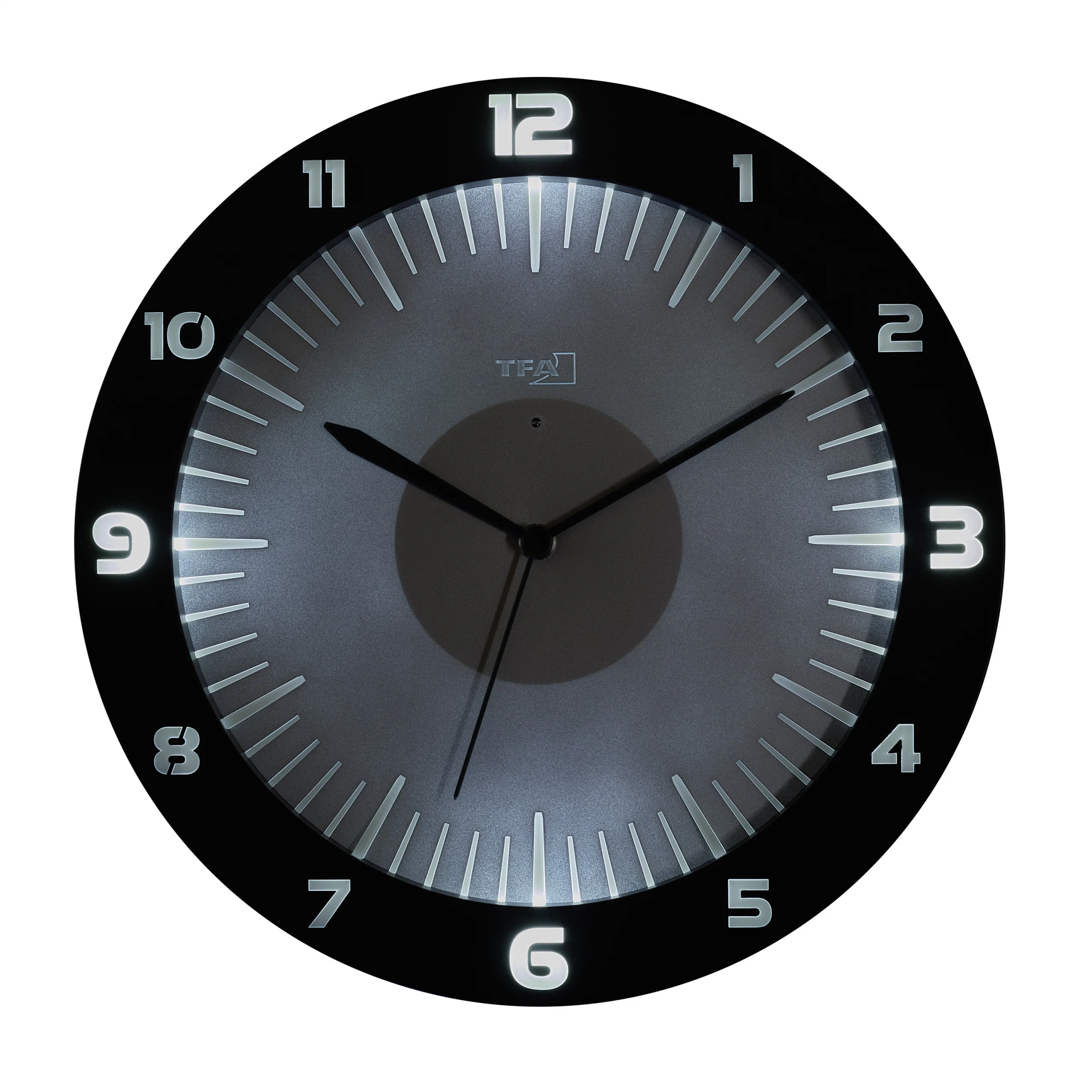 Analoge Funk-Wanduhr mit farbiger Beleuchtung, Lumoclock, ø 30 cm - Image 3