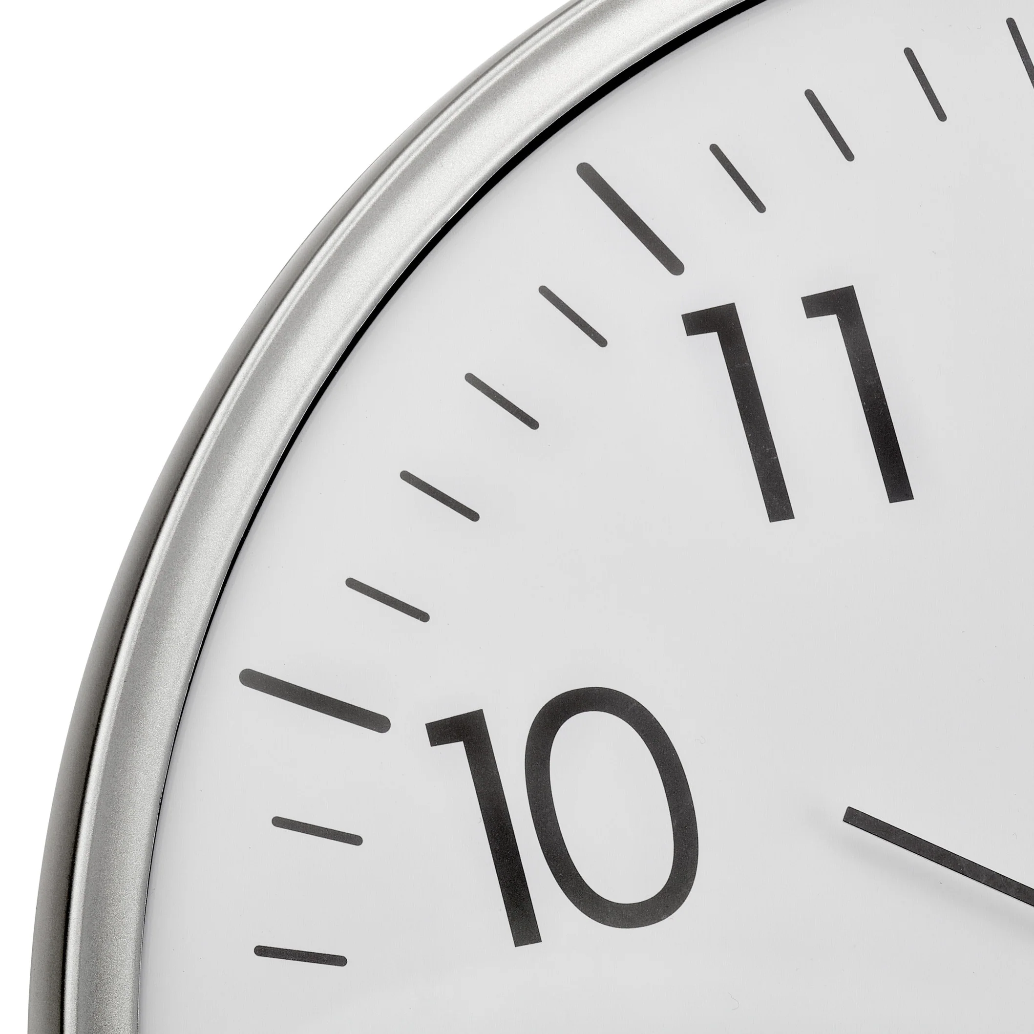 Analoge Funk-Wanduhr mit großem Zifferblatt, ø 33 cm, silbern - Image 5