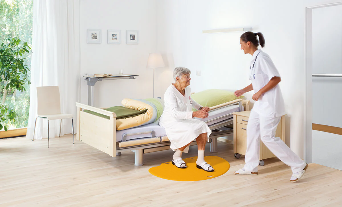 Bircher CareMat C Profi-Alarm-Trittmatte, Wegläuferschutz, 110x70 cm, Oval - Image 3