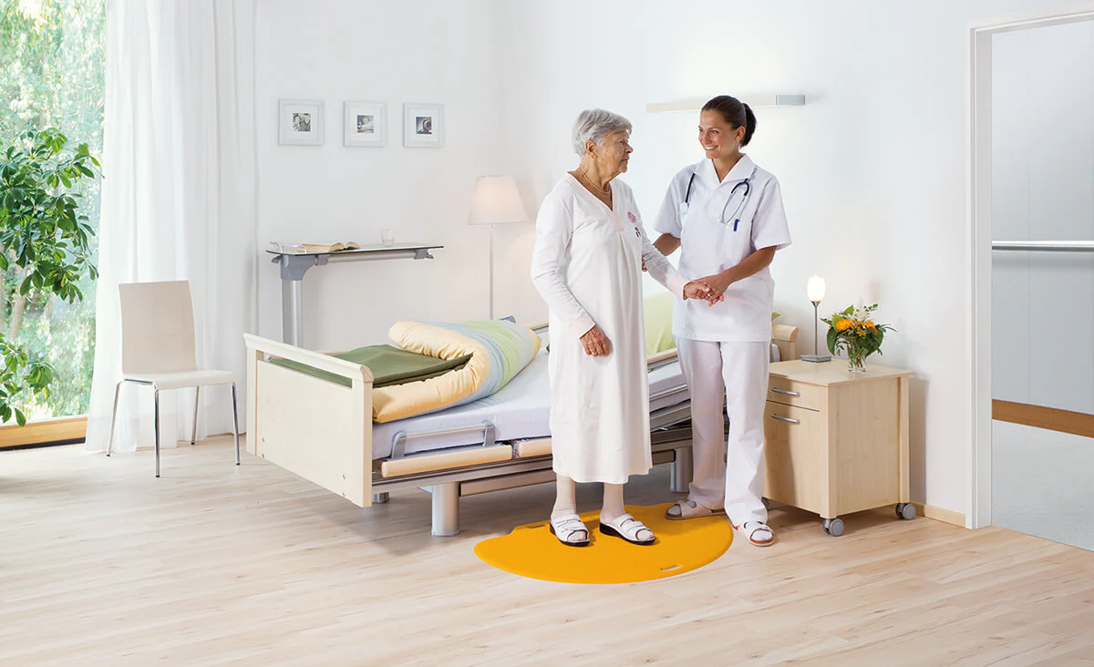 Bircher CareMat C Profi-Alarm-Trittmatte, Wegläuferschutz, 110x70 cm, Oval - Image 4
