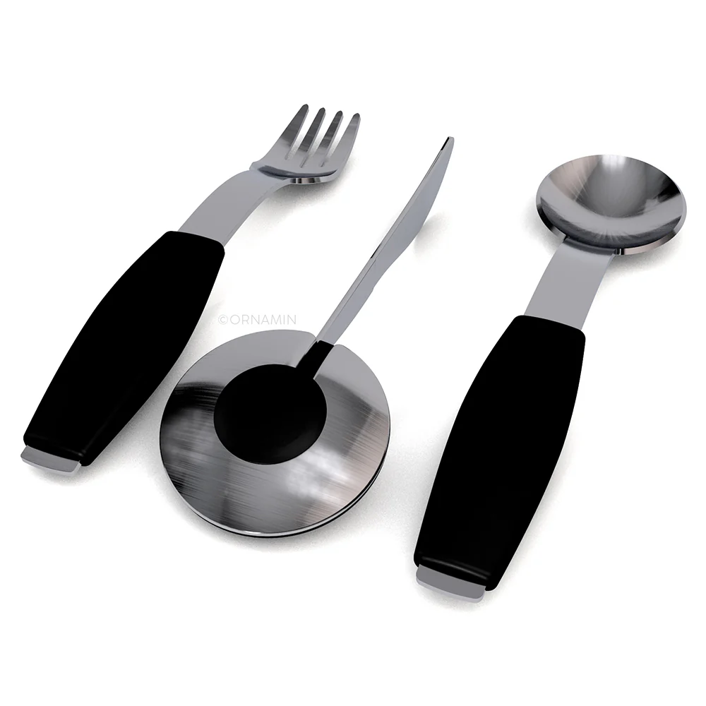 Demenz-Besteckset, Ornamin 980, Messer, Gabel, Löffel, Spezial-Besteck mit verstärkten Griffen - Image 3