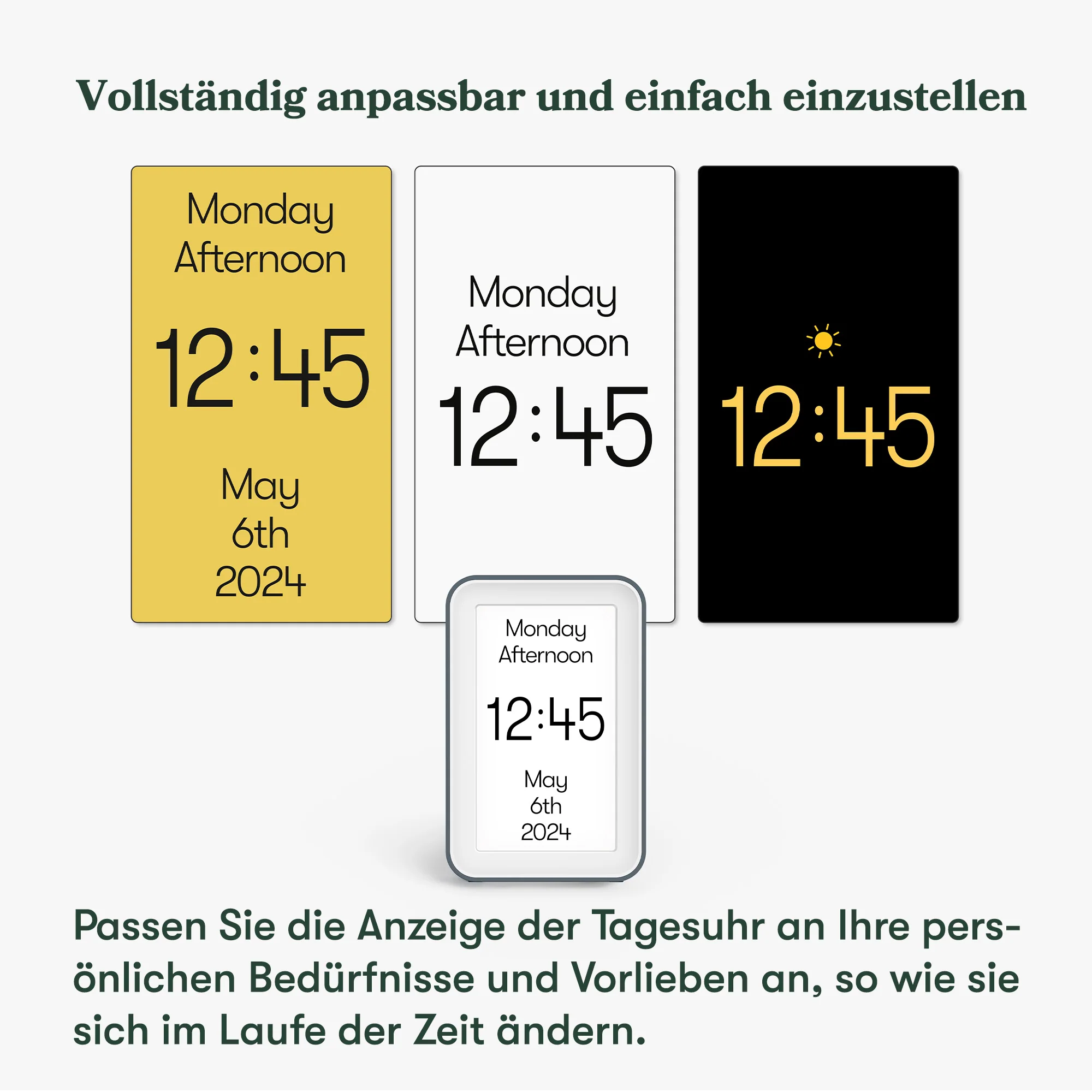 Demenz-Funkuhr „Relish Day Connect“ mit großem 7" Display, - Image 3