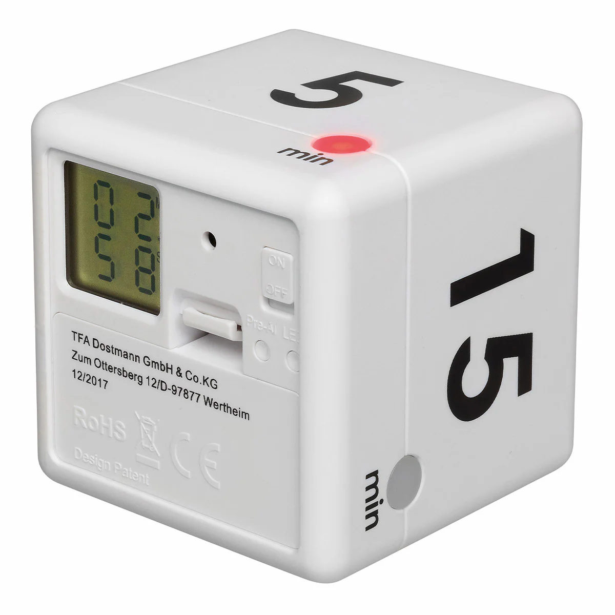 Digitaler Timer CUBE TIMER, sehr einfache Bedienung, 5-15-30-60 Minuten - Image 3