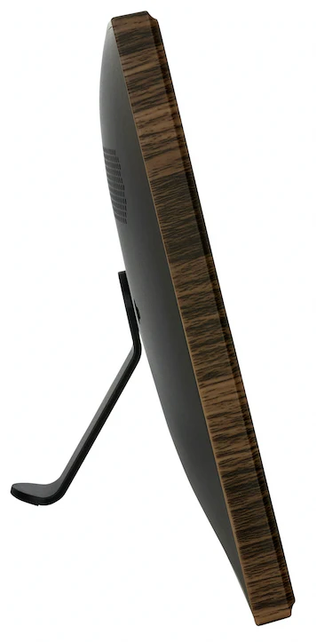 Digitaler WLAN Bilderrahmen, 10 Zoll, Bewegungssensor, Touchscreen, Uhrzeit, Temperatur, Holz-Optik - Image 3