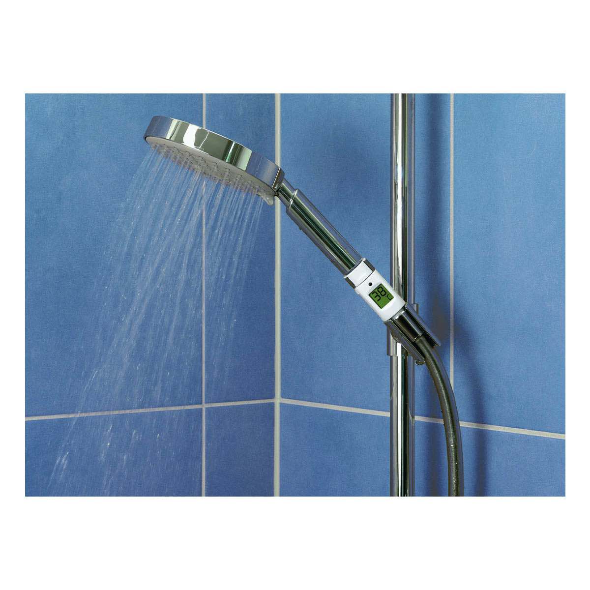 Digitales Duschthermometer mit LED-Warnlampe, Temperaturkontrolle - Image 3