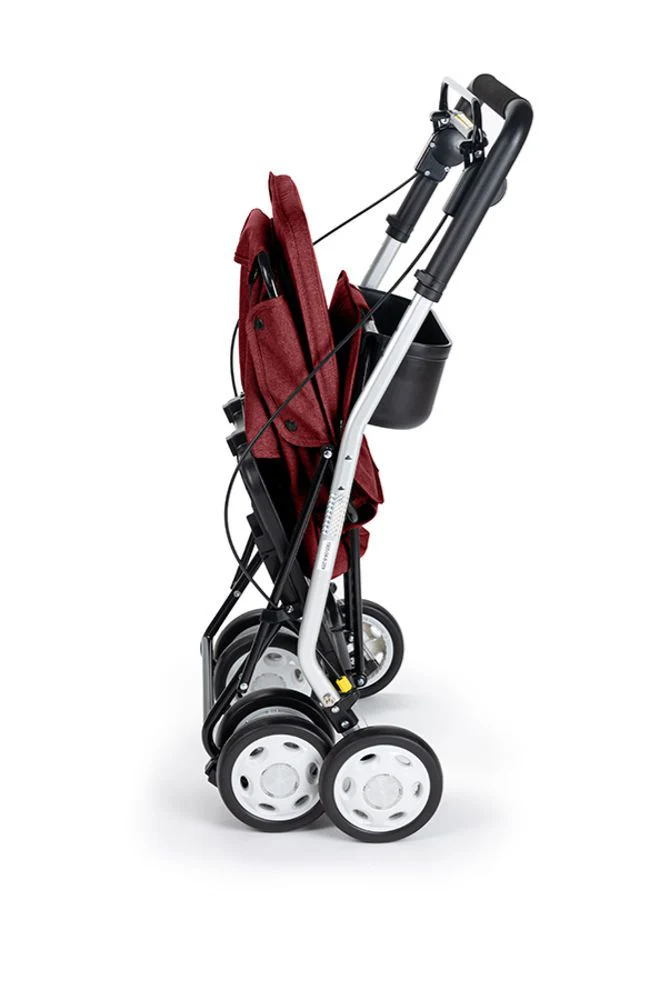 Einkaufstrolley mit Sitzmöglichkeit, faltbar, höhenverstellbar, inkl. Stock-/Schirmhalter - Image 6