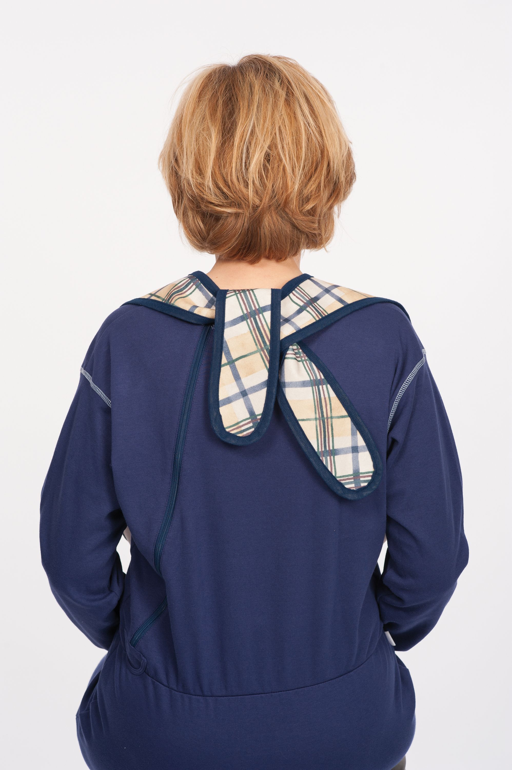 Ess-Schürze mit Schlaufen-/Steckverschluss, Polyester, PU-Nässesperrschicht, 90x46 cm - Image 2