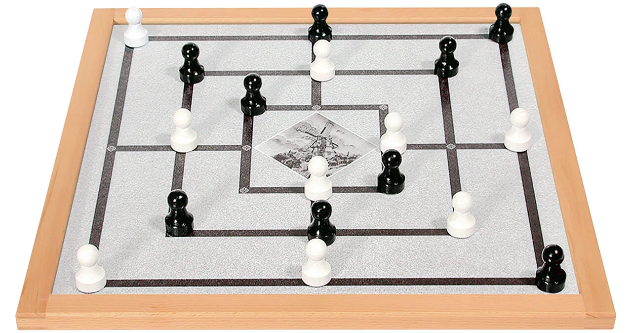 Extra großes Magnet Doppel-Brettspiel Dame & Mühle, 50 x 50 cm - Image 3