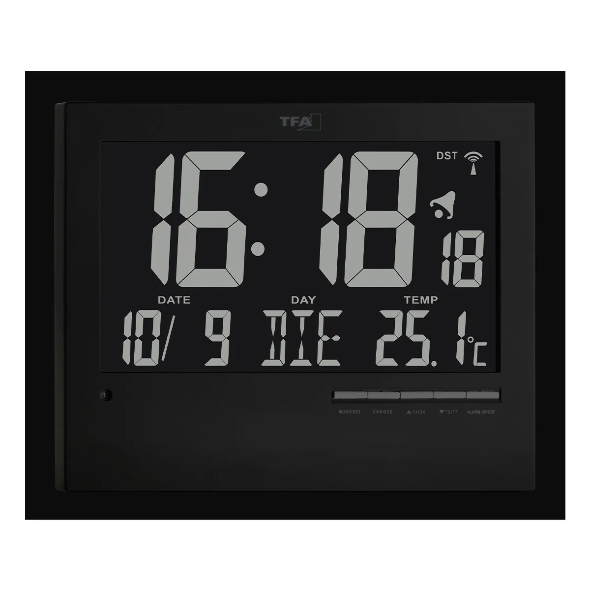 Funkuhr mit automatischer Hintergrundbeleuchtung, 31x23 cm, invertiertes Display - Image 3