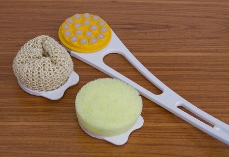 Körperpflege-Set, 3-teilig, Peeling, Waschen, Cremen, Massieren - Image 2