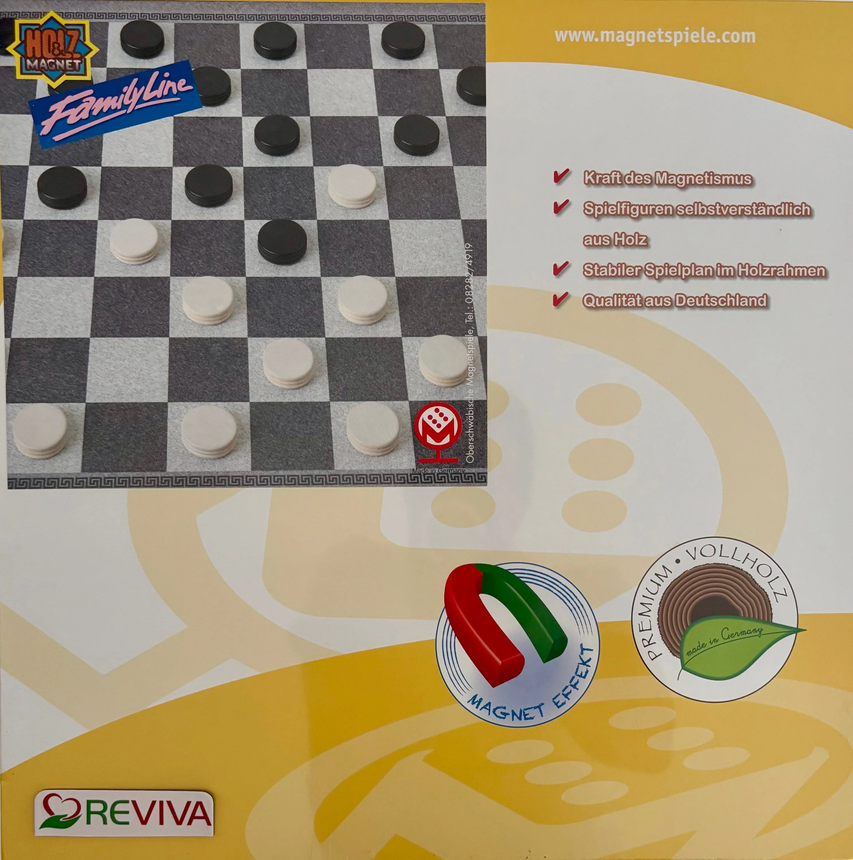 Magnet Brettspiel Dame, 35 x 35 cm - Image 2
