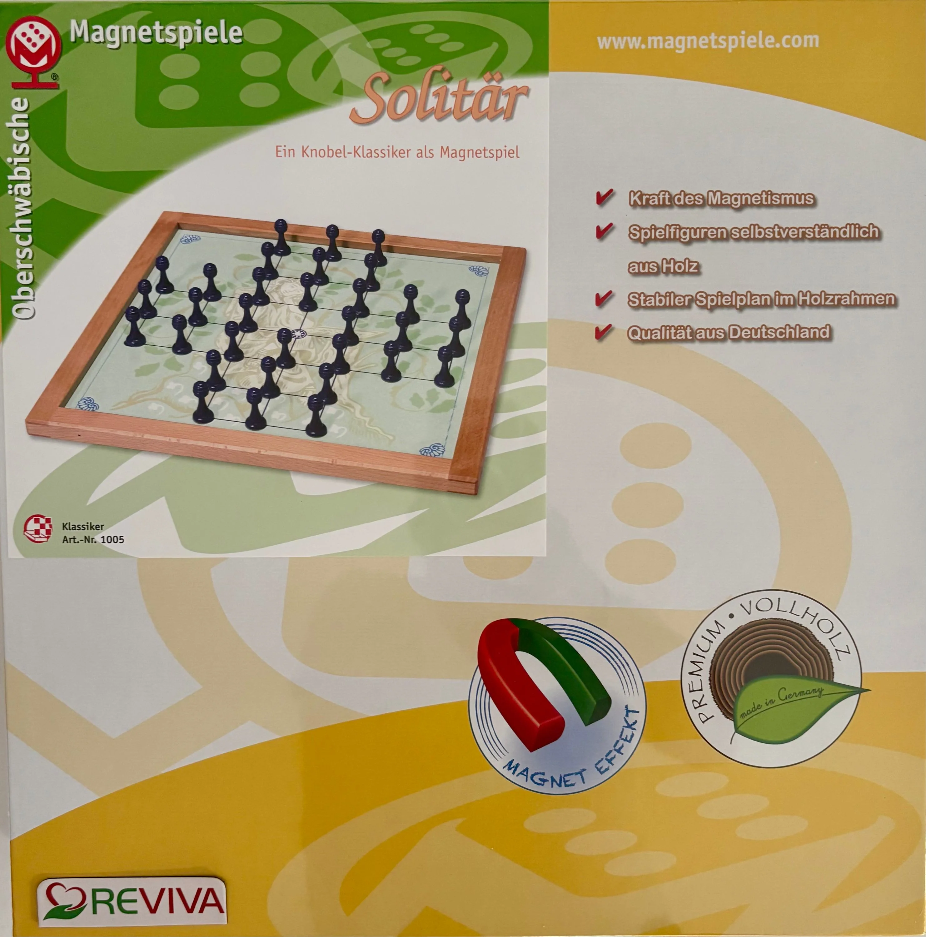 Magnet Brettspiel Solitär, 35 x 35 cm - Image 2