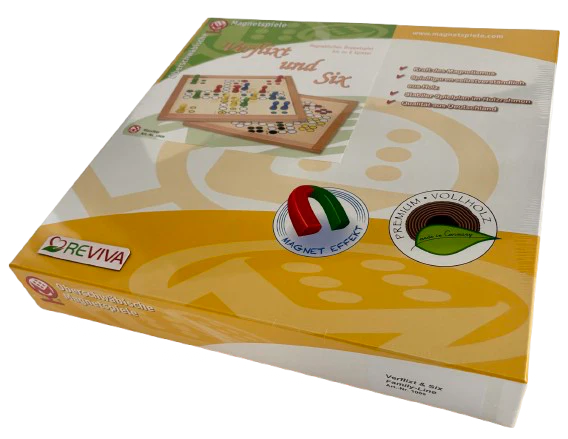 Magnet Doppel-Brettspiel Verflixt & Six, 35 x 35 cm - Image 3