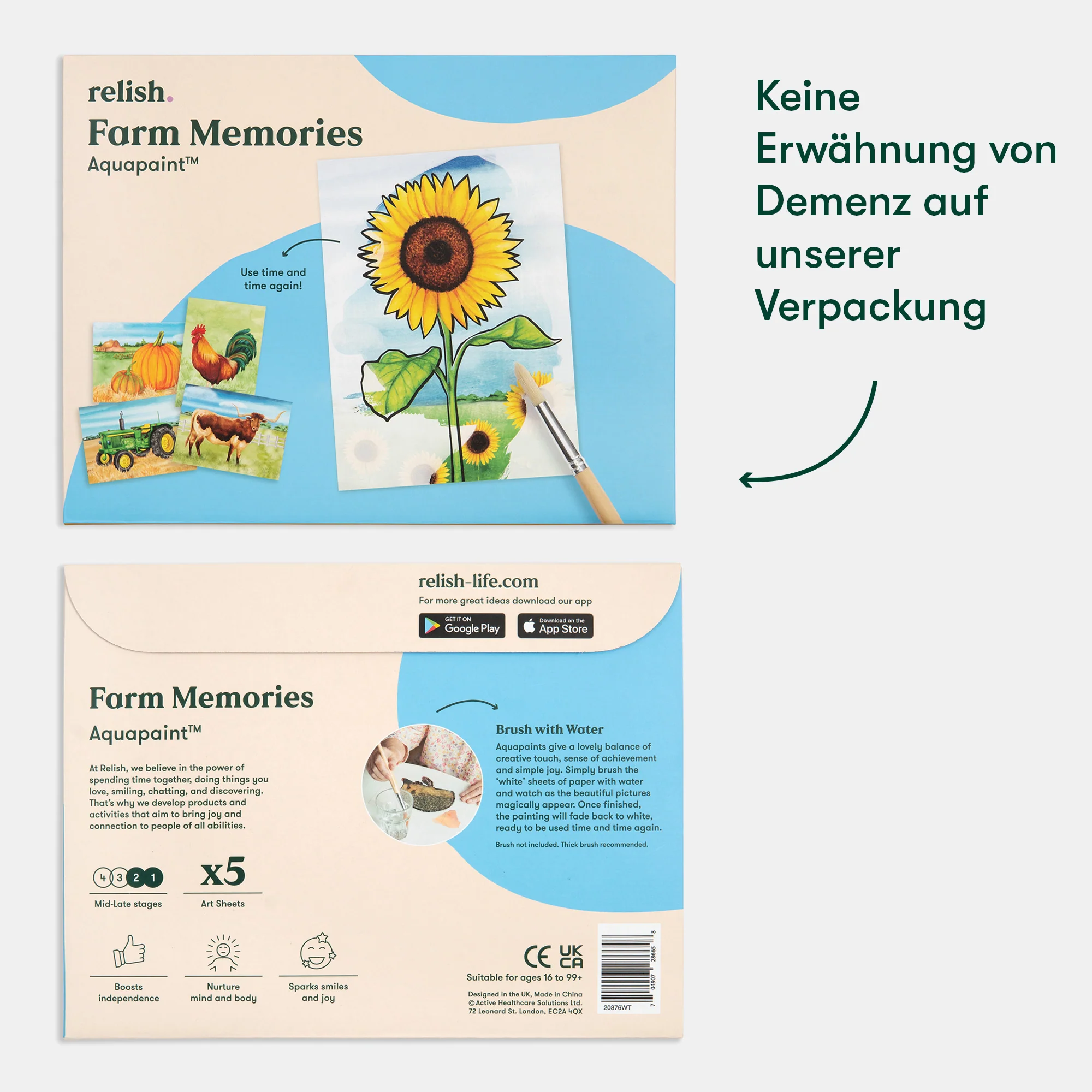 Malen mit Wasser: „Bauernhof“, 5 wiederverwendbare Vorlagen, Aquapaint™ „Farm Memories" - Image 6