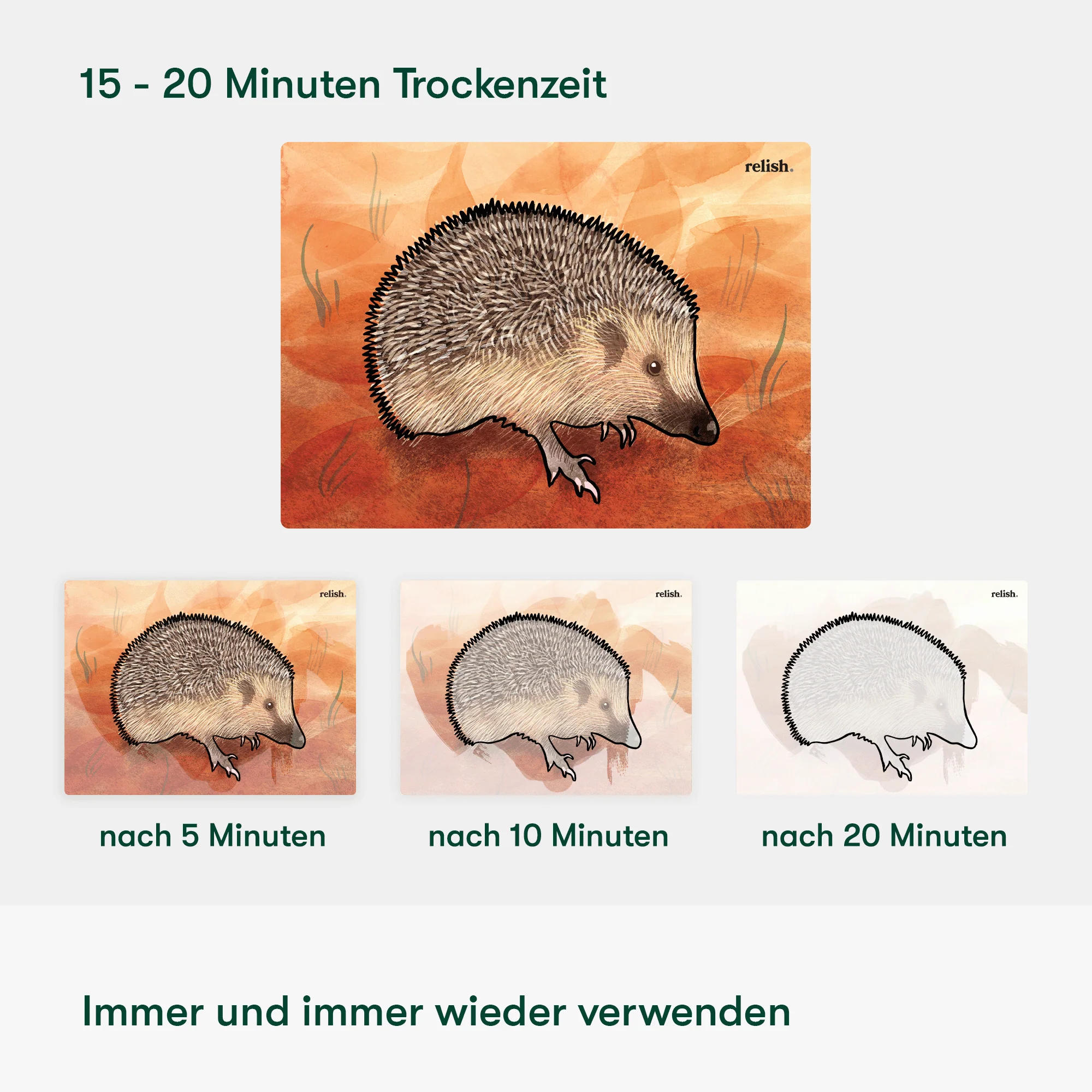 Malen mit Wasser: „Garten Wunder“, 5 wiederverwendbare Vorlagen, Aquapaint™ „Garden Wonders" - Image 3