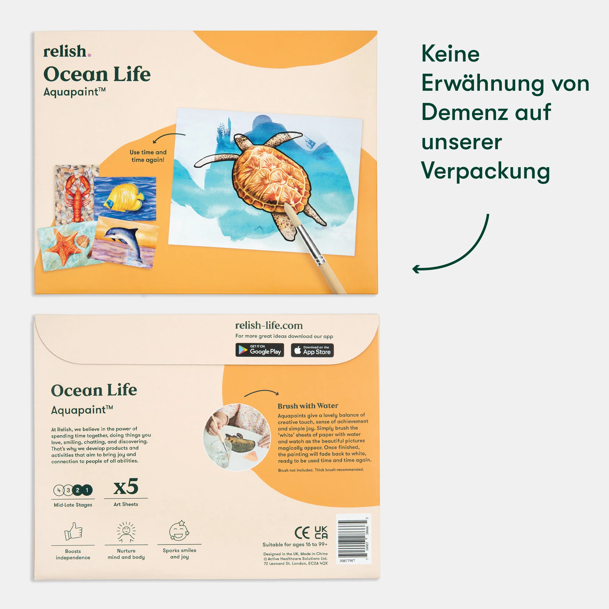 Malen mit Wasser: „Lebewesen im Ozean“, 5 wiederverwendbare Vorlagen, Aquapaint™ „Ocean Life“ - Image 5