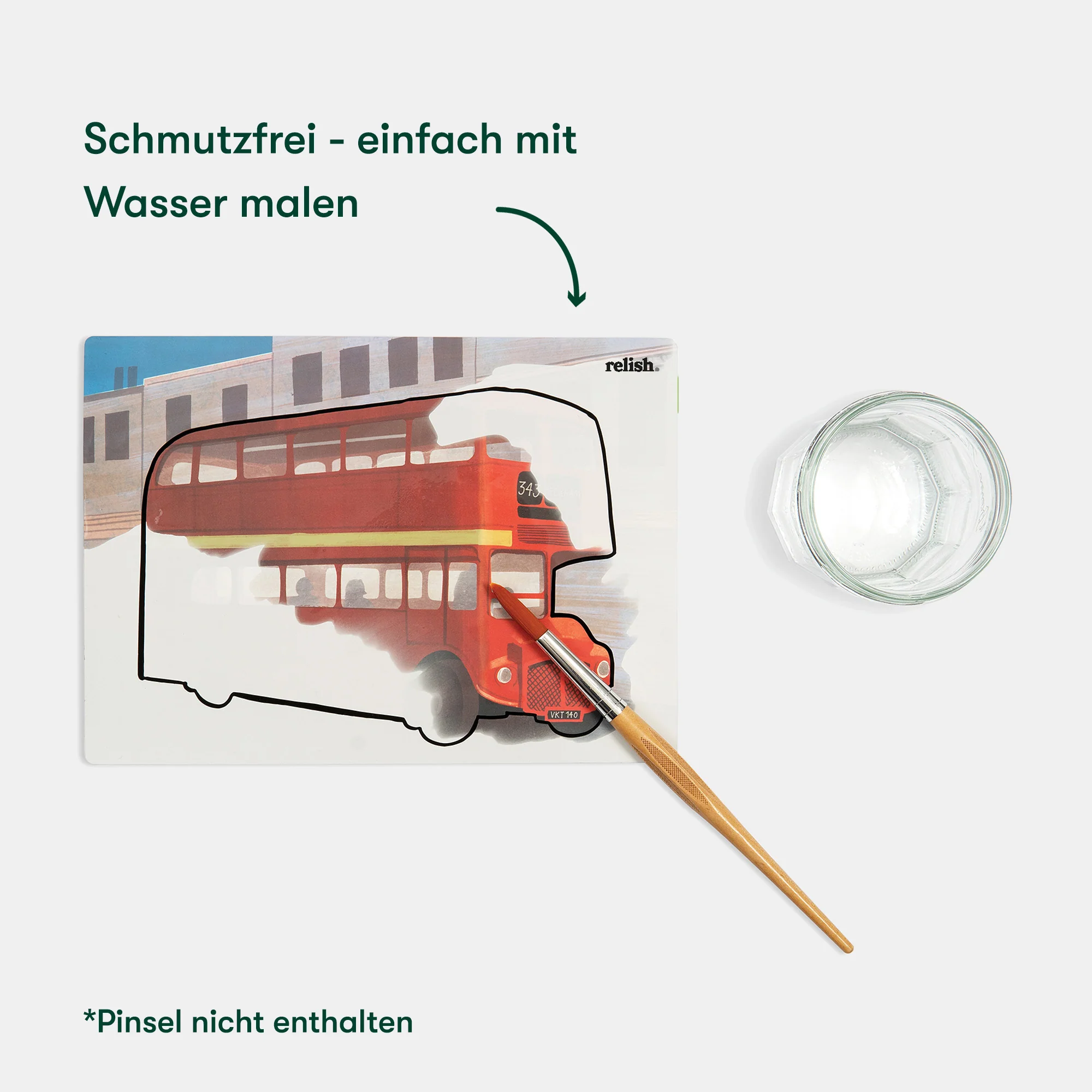 Malen mit Wasser: „Oldtimer“, 5 wiederverwendbare Vorlagen, Aquapaint™ „Classic Vehicles" - Image 2