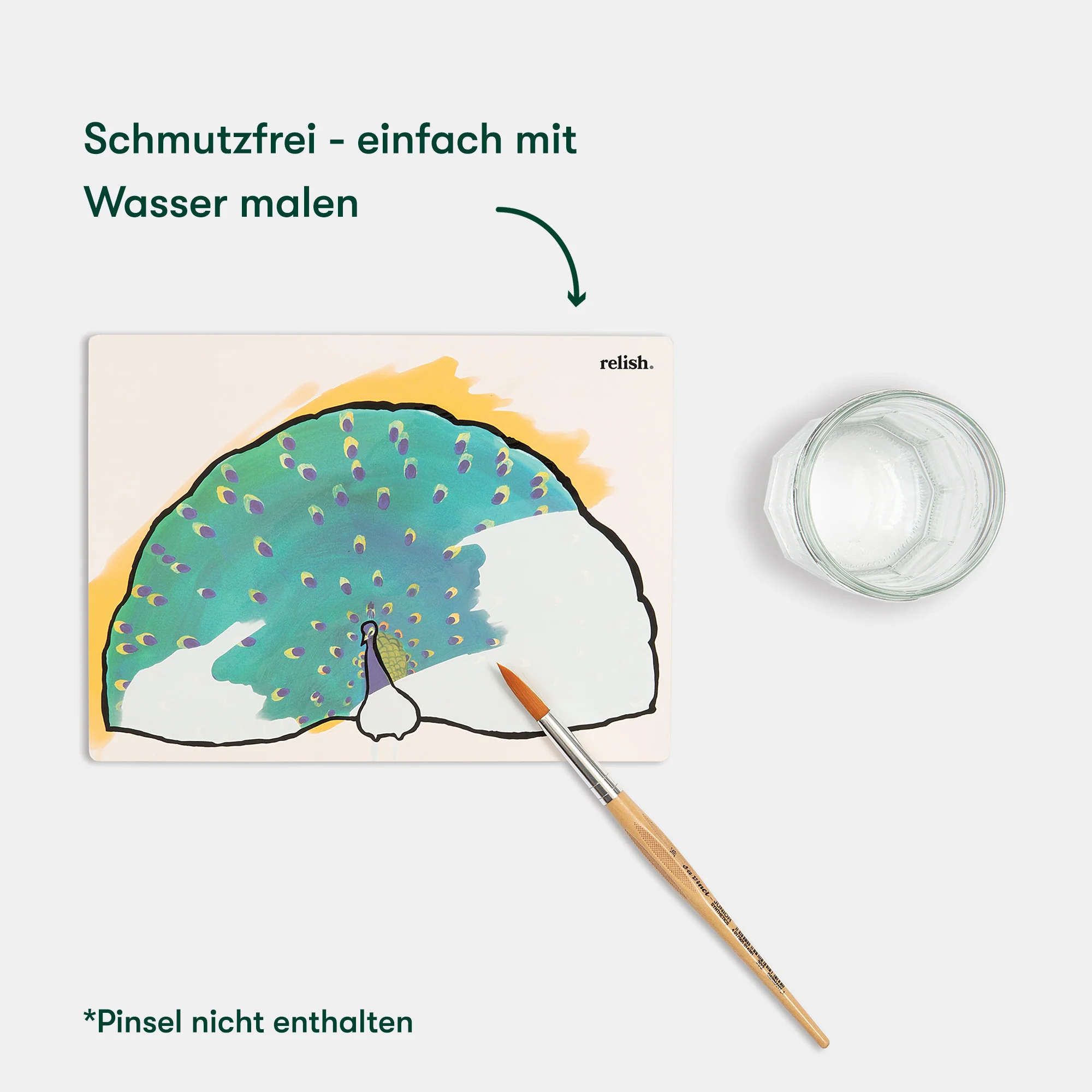 Malen mit Wasser: „Wundervolle Tierwelt“, 5 wiederverwendbare Vorlagen, Aquapaint„Wonderful Animals" - Image 2