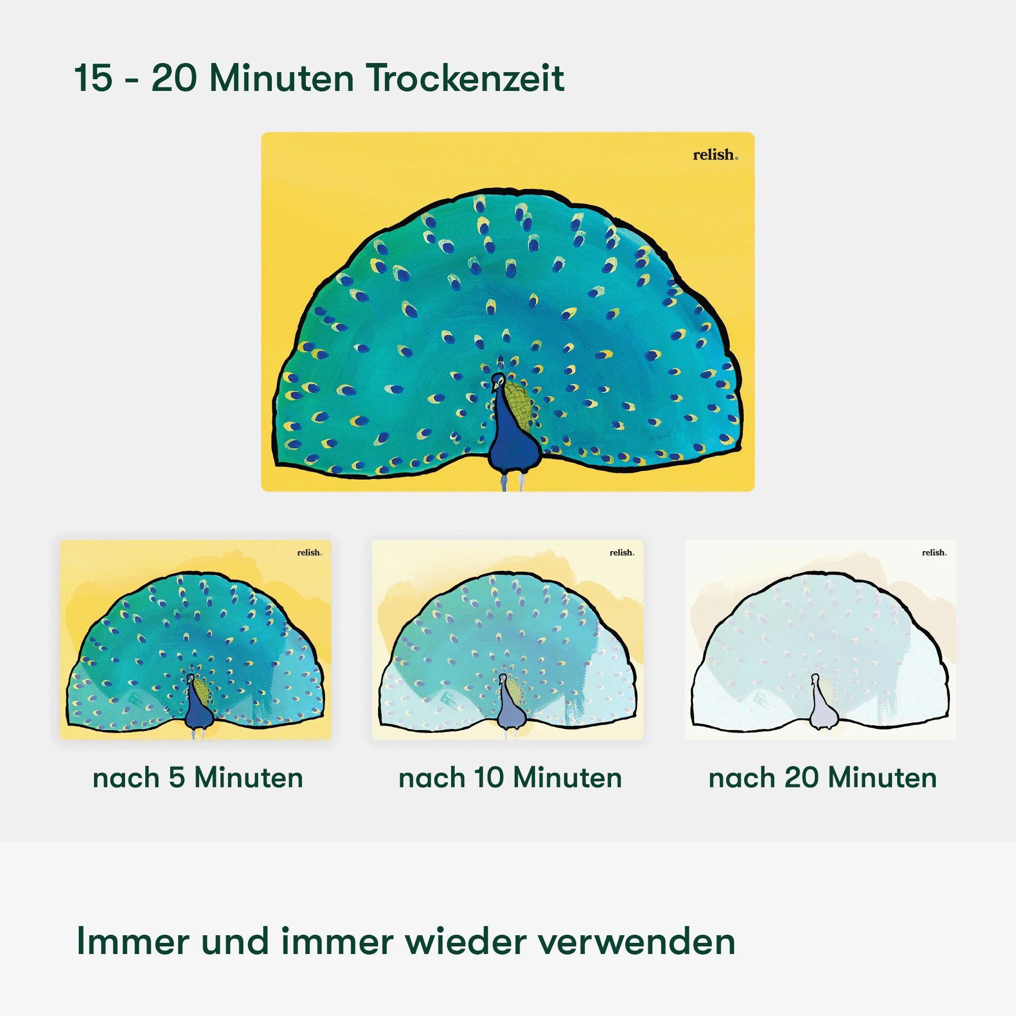 Malen mit Wasser: „Wundervolle Tierwelt“, 5 wiederverwendbare Vorlagen, Aquapaint„Wonderful Animals" - Image 3