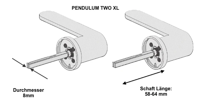 Mechanischer Sicherheitstürgriff gegen Weglauftendenz, Pendulum TWO XL, verlängerter Schaft - Image 8