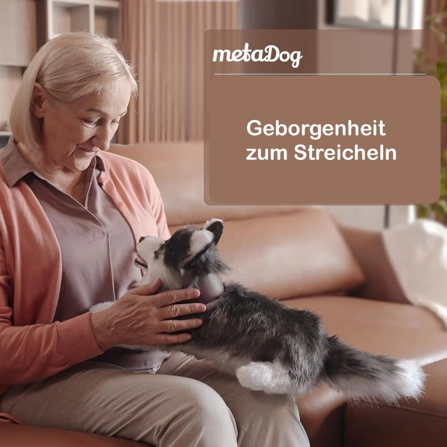 metaDog - Interaktiver Roboter-Hund „Husky“ für Senioren und Menschen mit Demenz, Akkubetrieben - Image 9