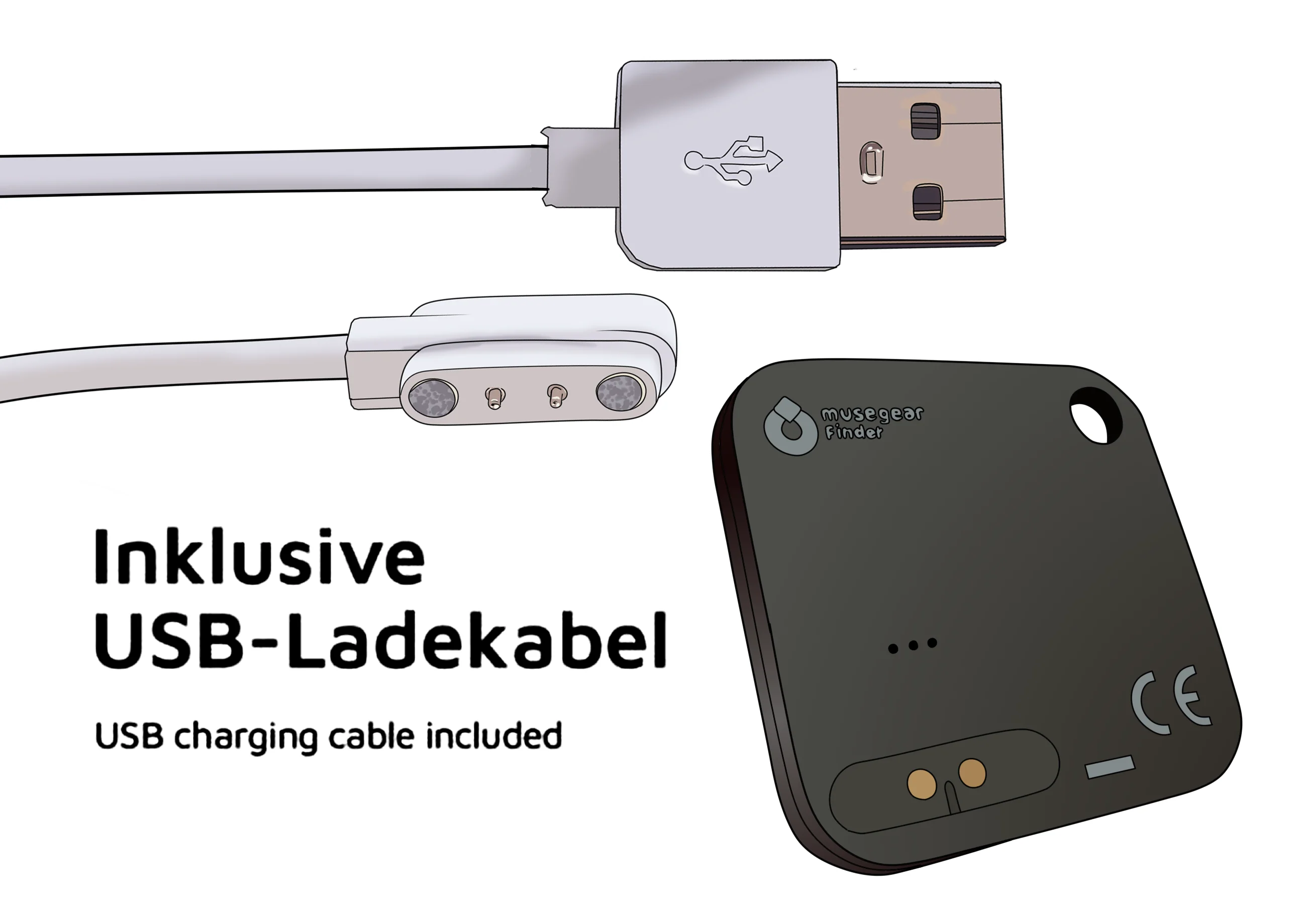 musegear Finder recharge ("Schlüsselfinder" mit Ladefunktion) - schwarz - Image 3