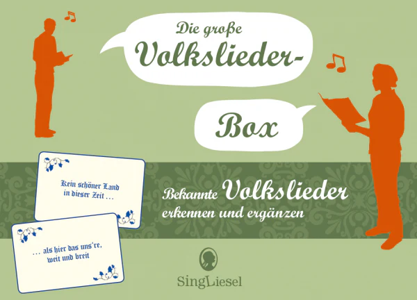 Ratekarten "Bekannte Volkslieder erkennen und ergänzen", Volkslieder-Quiz