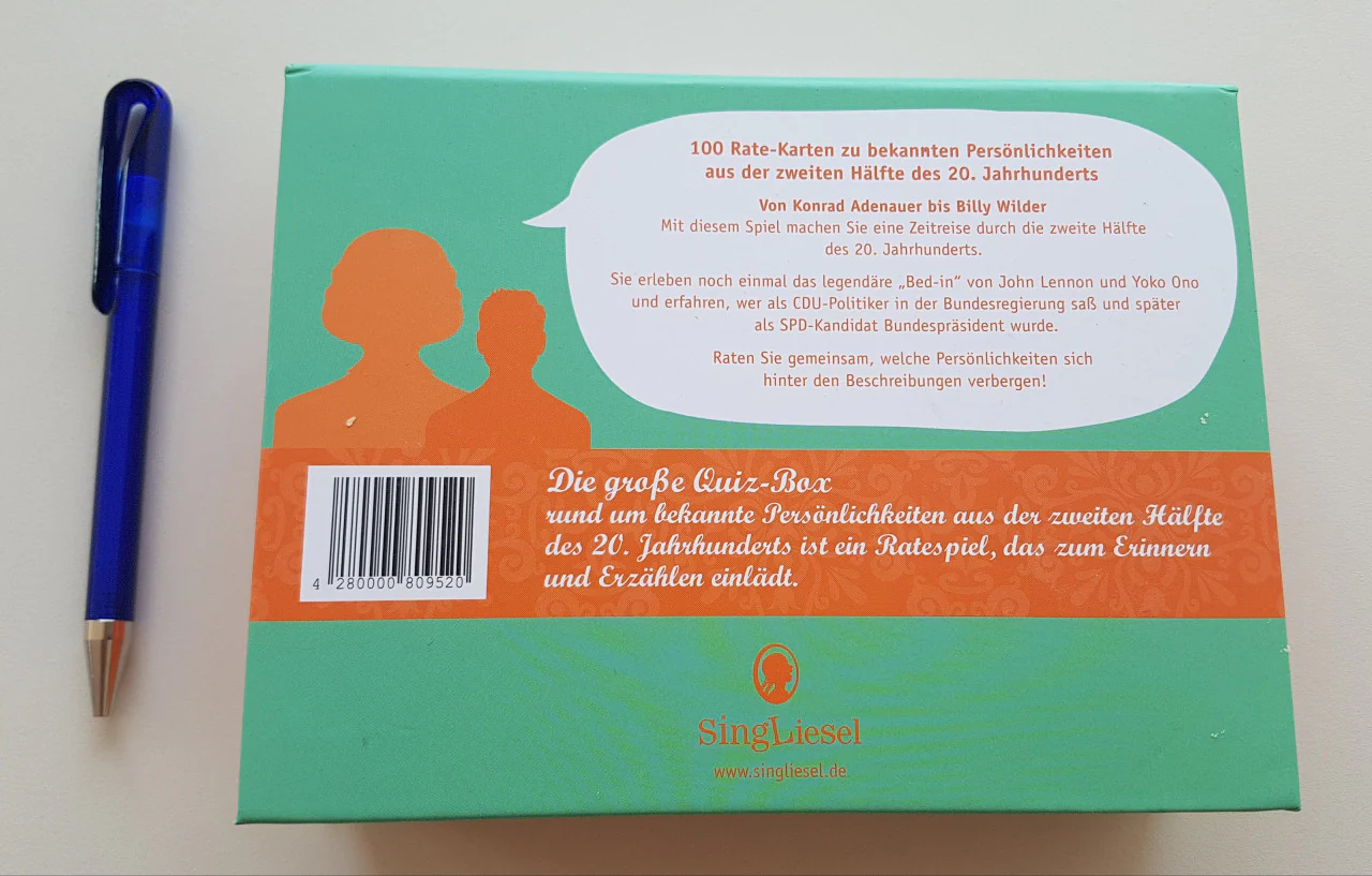 Ratekarten "Stars und Promis", Quiz-Spiel für Senioren - auch mit Demenz - Image 5