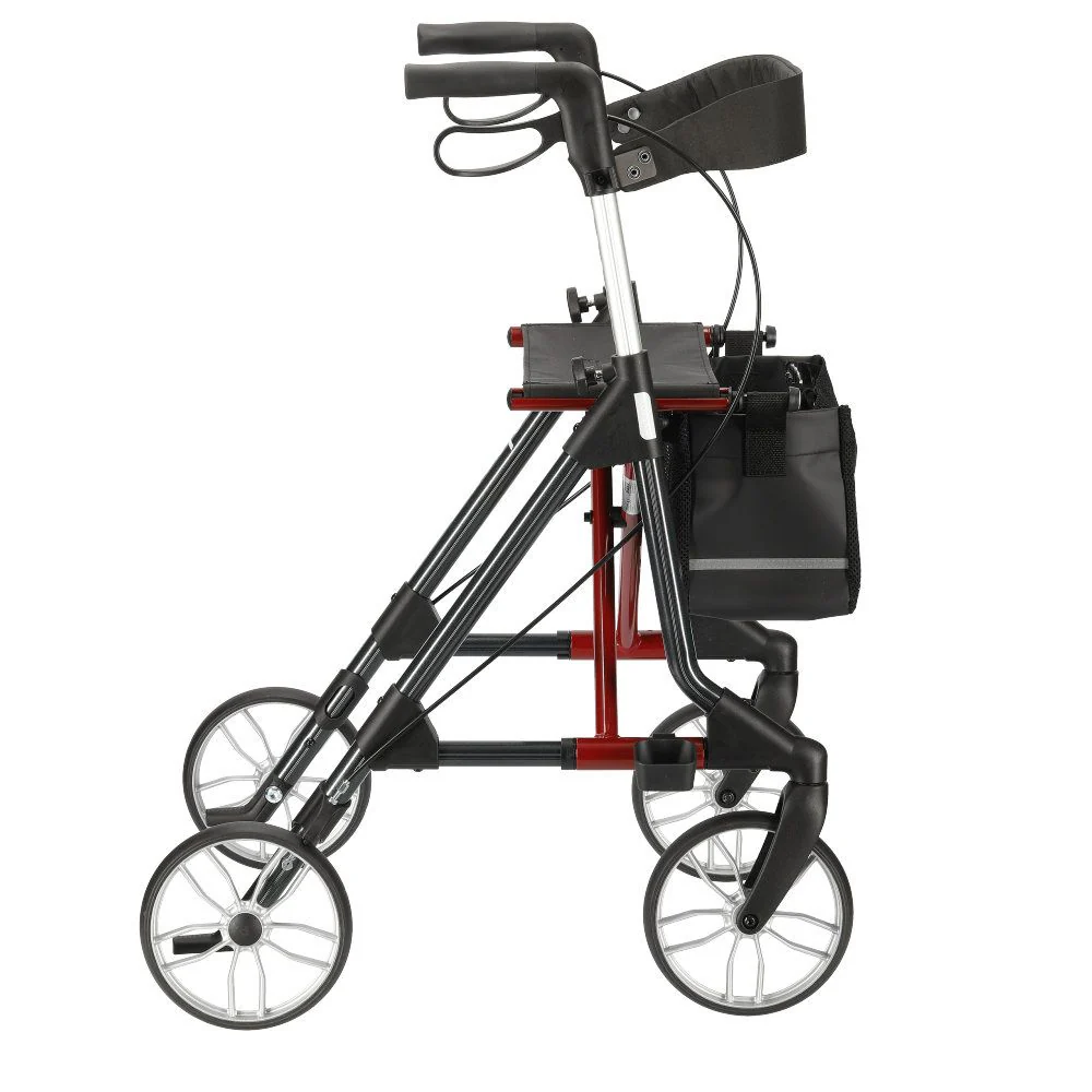 Rollator elan classic, klappbar, breite Standfläche, anthrazit/dunkelrot - Image 2