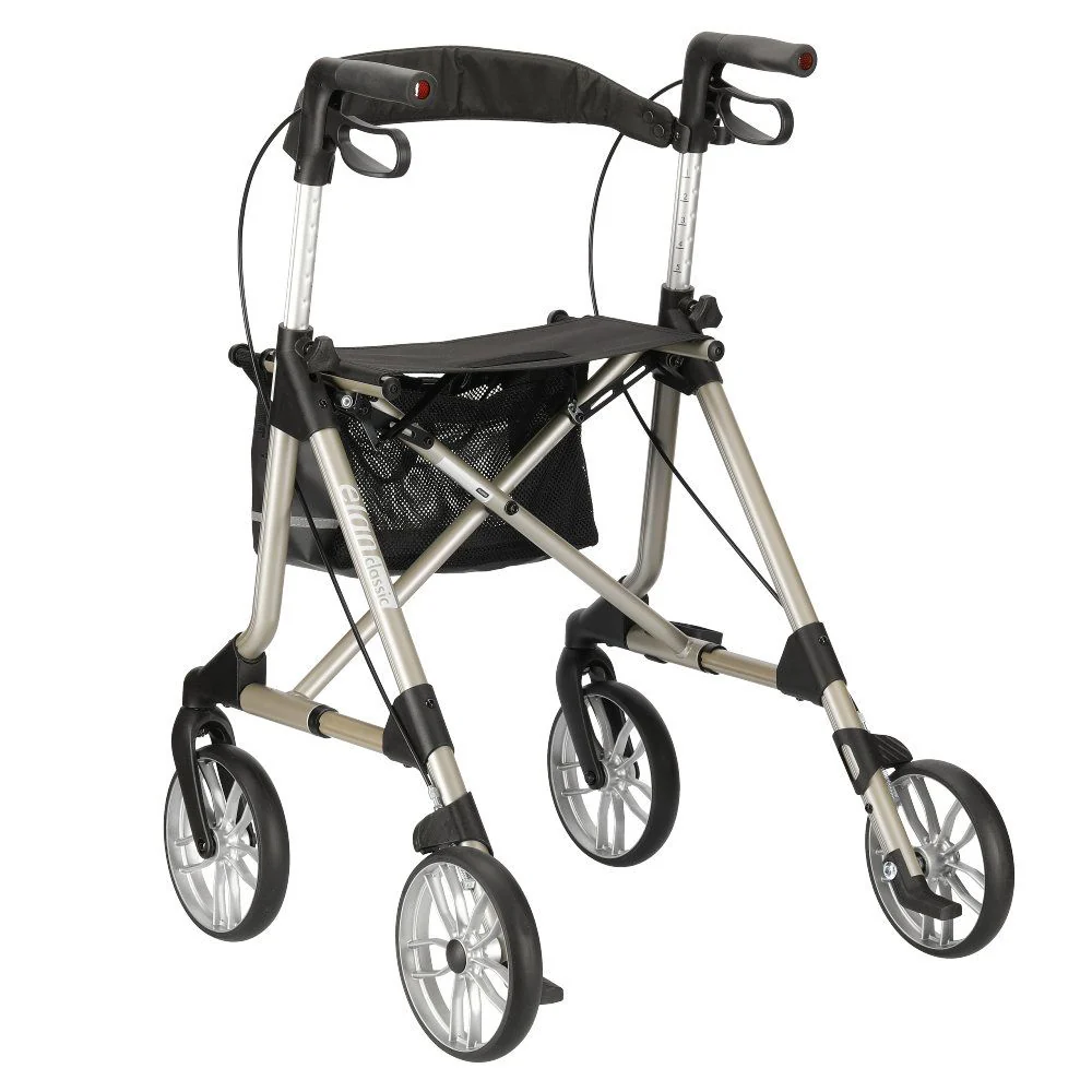 Rollator elan classic, klappbar, breite Standfläche, champagner - Image 3