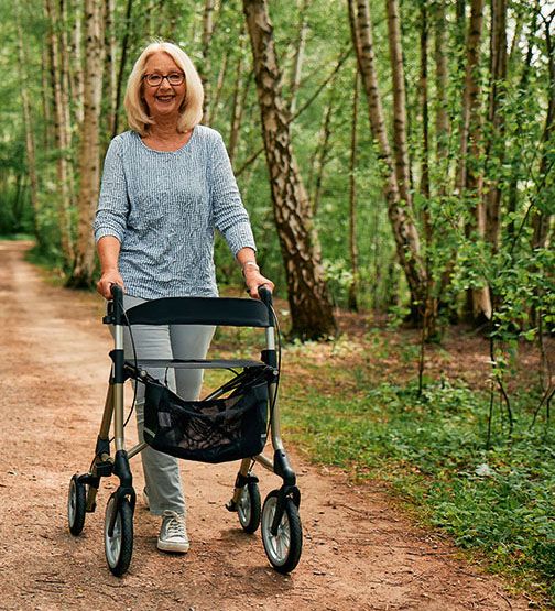 Rollator elan tour, klappbar, weiche strukturierte Räder, große Vorderräder, 60 cm Sitzhöhe - Image 5