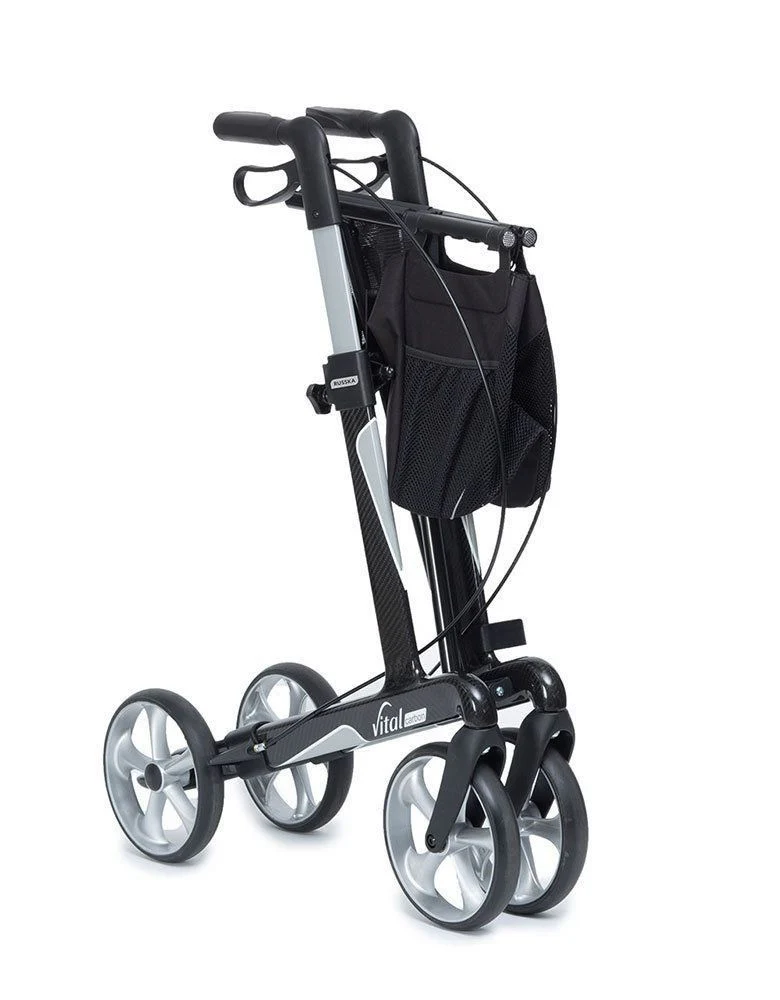 Rollator vital carbon, klappbar, höhenverstellbar, Carbonrahmen, saphirblau - Image 3