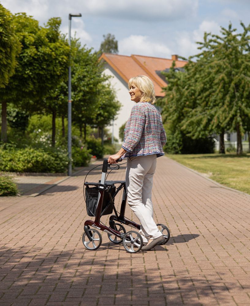 Rollator vital carbon, klappbar, höhenverstellbar, Carbonrahmen, saphirblau - Image 5