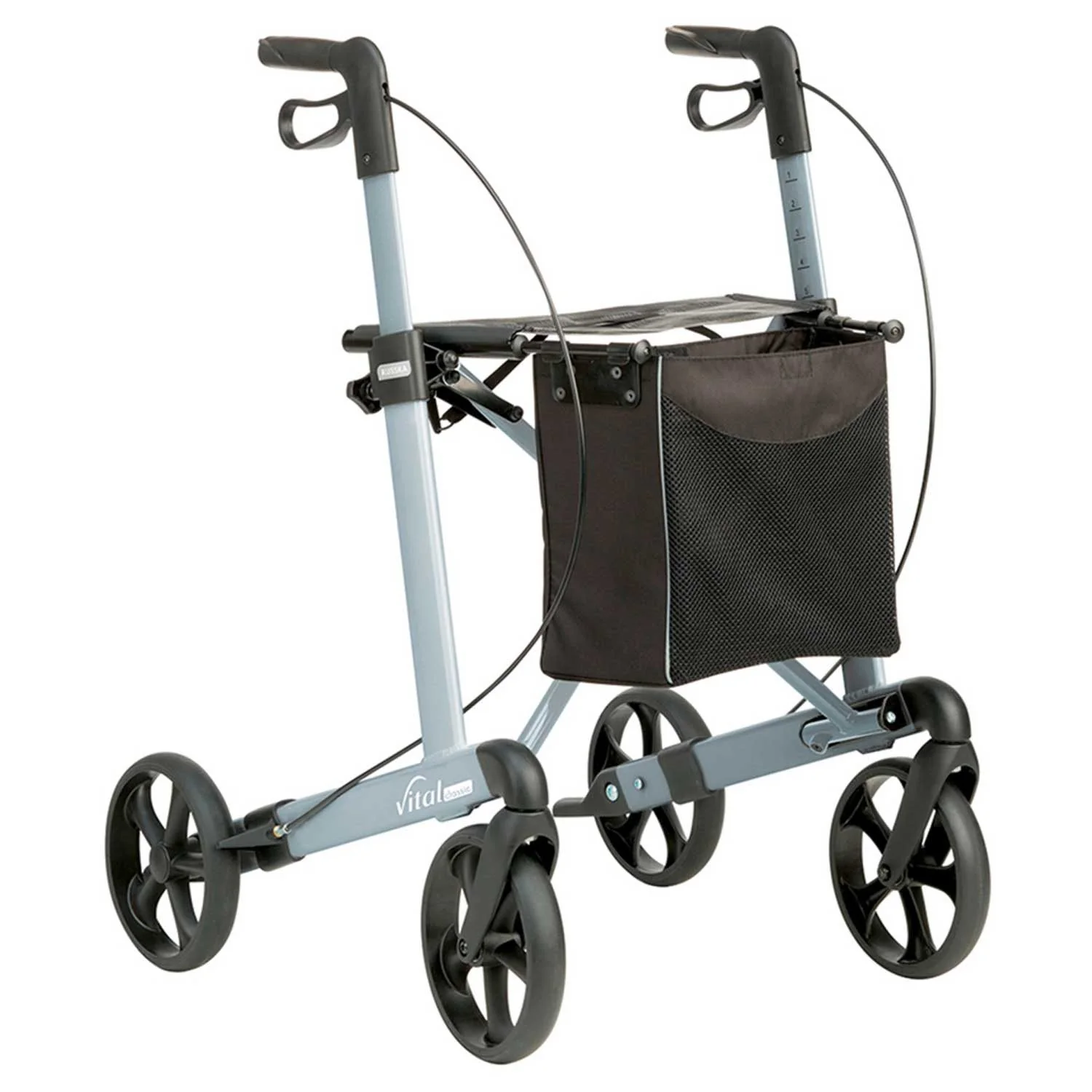 Rollator vital classic, klappbar, höhenverstellbar, Aluminiumrahmen, eisblau