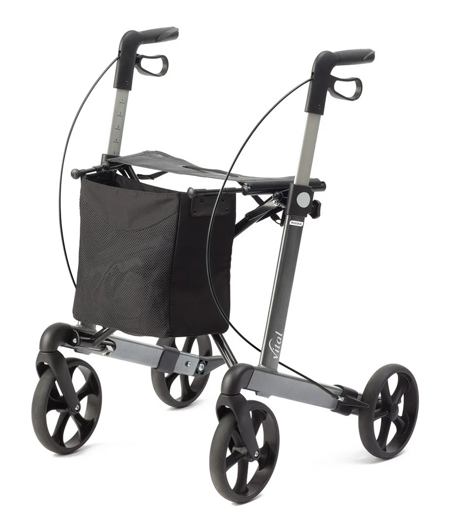 Rollator vital classic, klappbar, höhenverstellbar, Aluminiumrahmen, grau - Image 2
