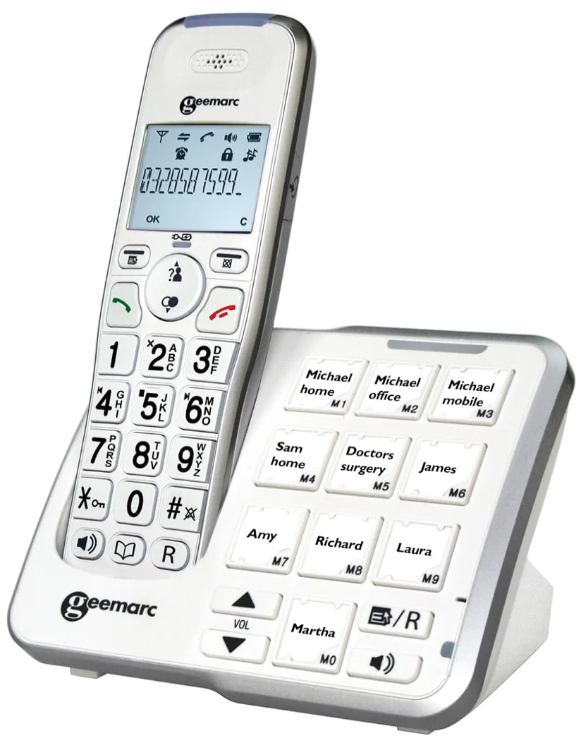 Schnurloses Senioren-Festnetztelefon, Bildwahltasten, Anrufbeantworter, Geemarc Amplidect295 Photo - Image 3