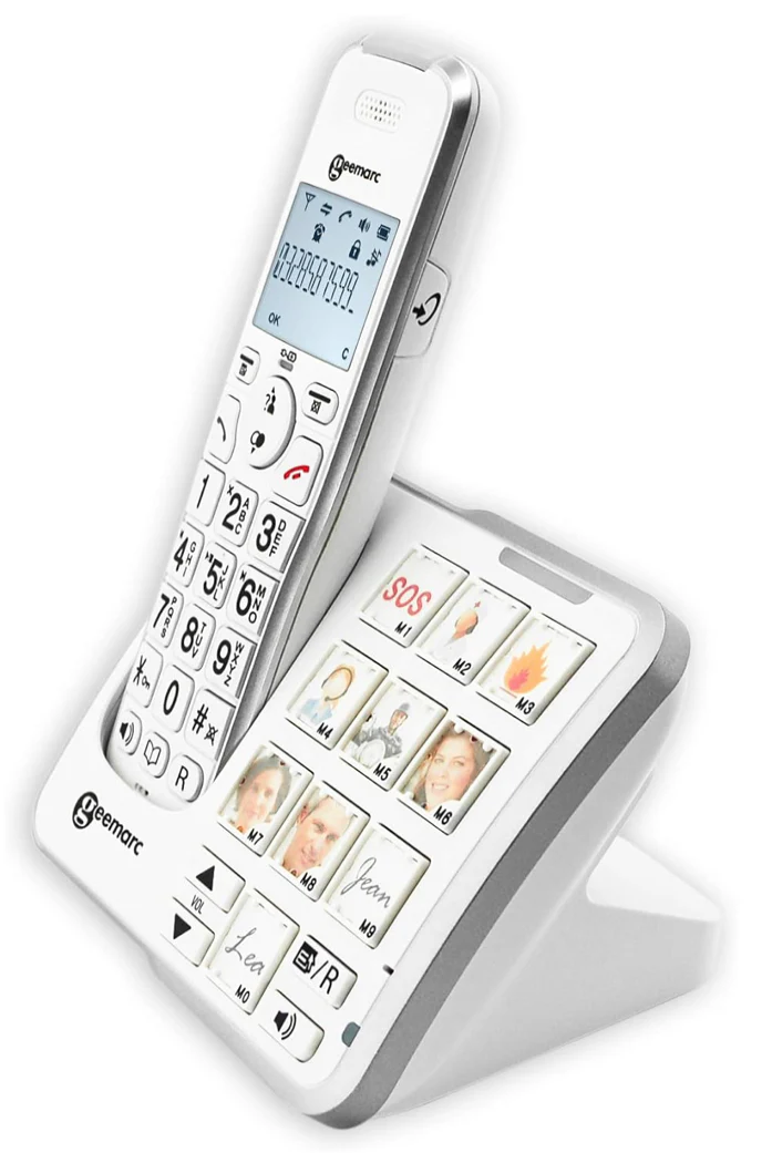 Schnurloses Senioren-Festnetztelefon, Bildwahltasten, Anrufbeantworter, Geemarc Amplidect295 Photo - Image 5