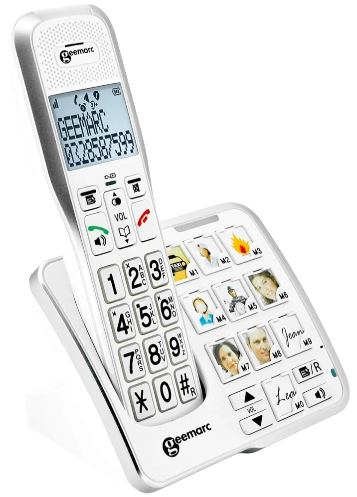 Schnurloses Senioren-Festnetztelefon, Bildwahltasten, Anrufbeantworter, Geemarc Amplidect595 Photo - Image 5