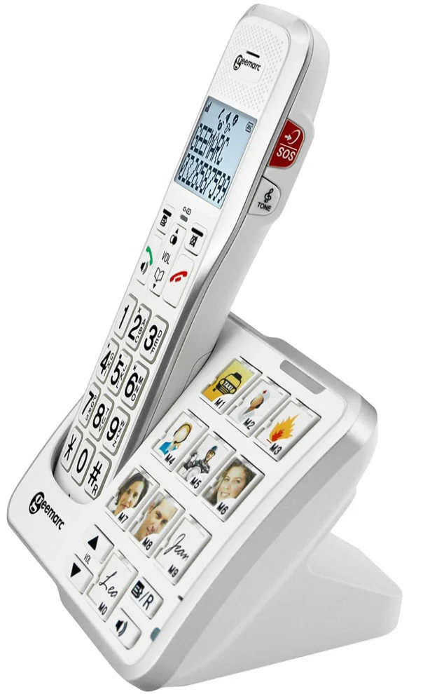 Schnurloses Senioren-Festnetztelefon, Bildwahltasten, Anrufbeantworter, Geemarc Amplidect595 Photo - Image 6