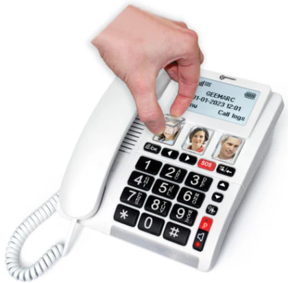 Senioren-Notruftelefon mit SIM Karten Steckplatz, Bildwahltasten und Notruf-Armband, Geemarc CL9000 - Image 6