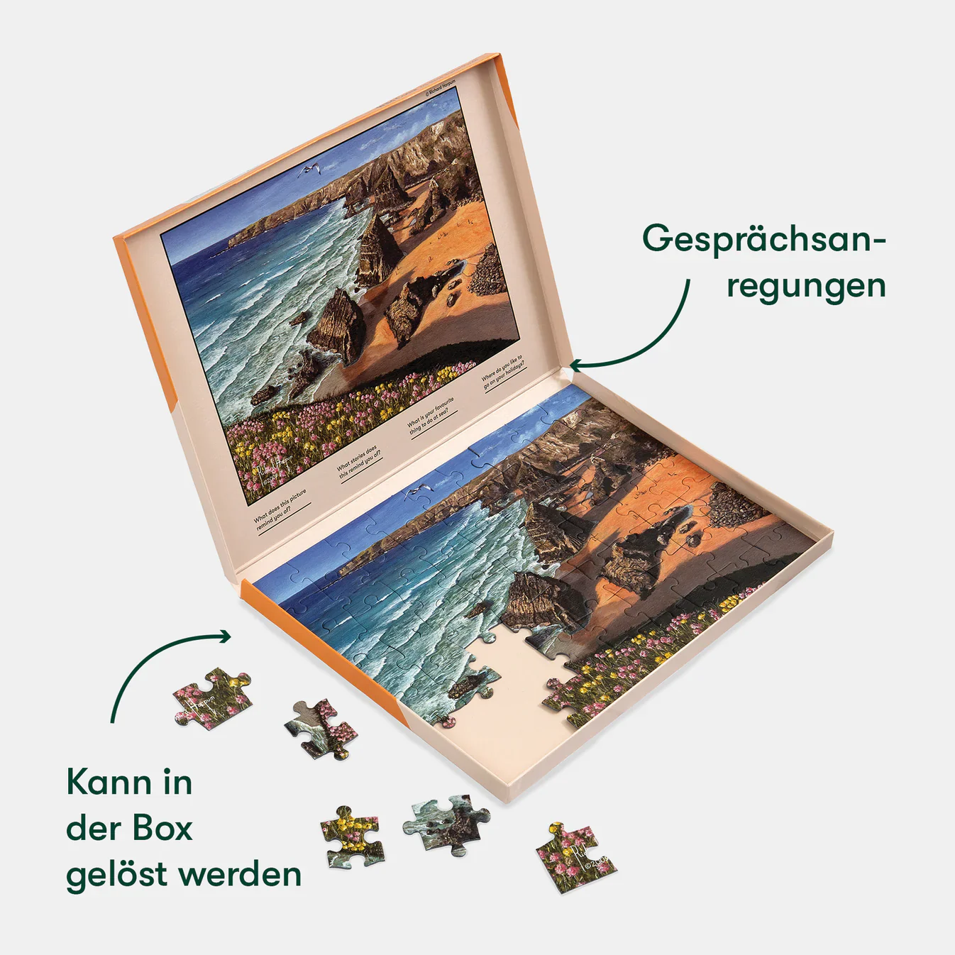 Senioren Puzzle „Atlantik Küste“, 63 Teile, Puzzle für Menschen mit Demenz, 31x22 cm - Image 2