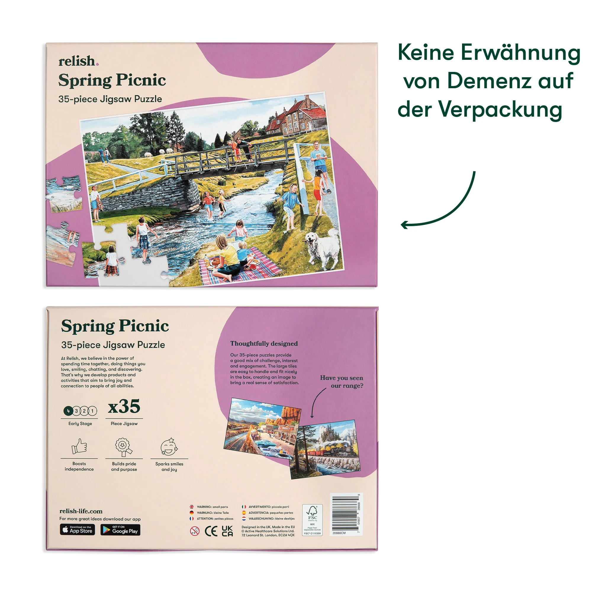 Senioren Puzzle „Frühlings Picknick“, 35 Teile, Puzzle für Menschen mit Demenz, 31x22 cm - Image 7