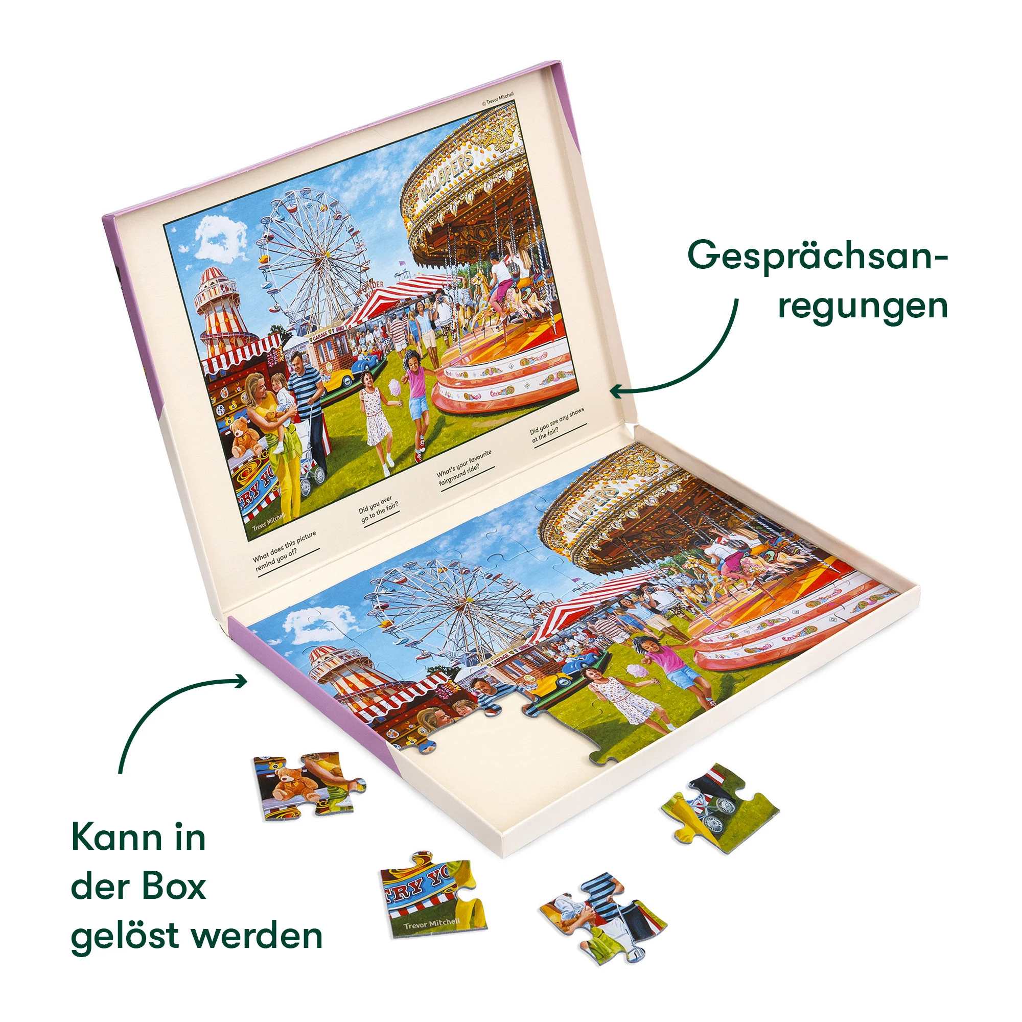 Senioren Puzzle „Jahrmarkt“, 35 Teile, Puzzle für Menschen mit Demenz, 31x22 cm - Image 2