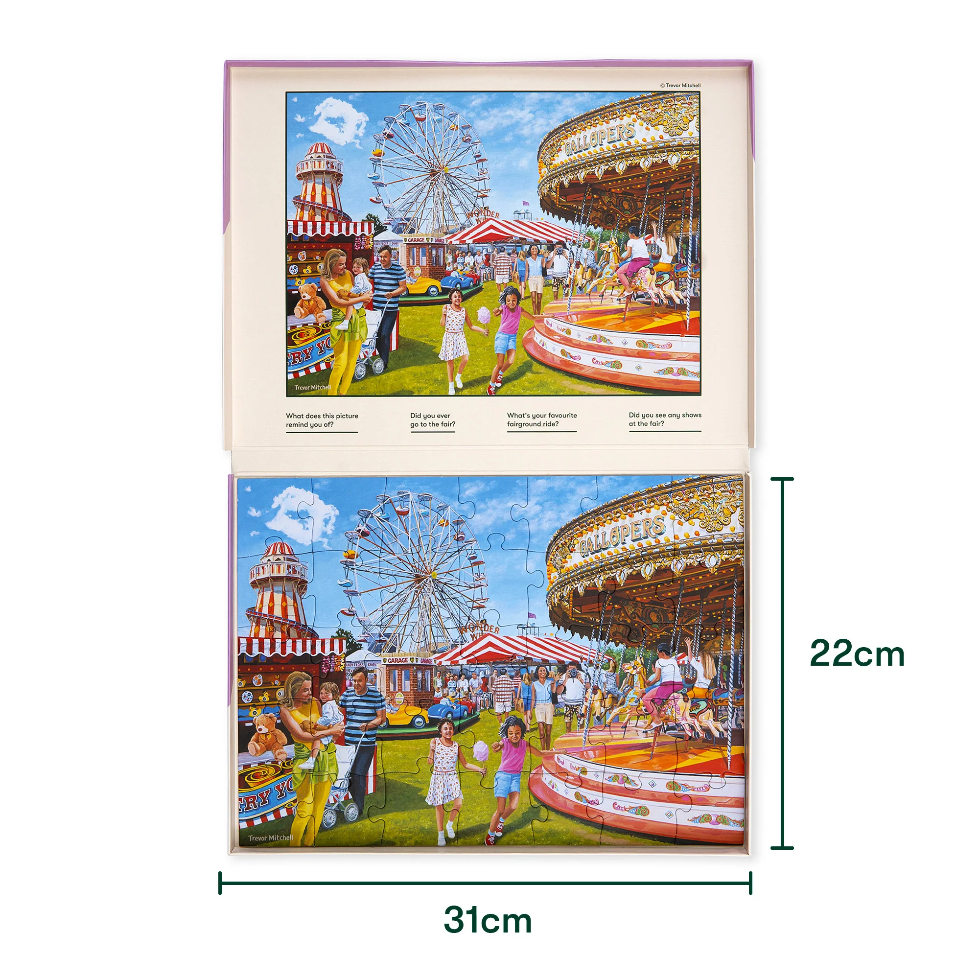 Senioren Puzzle „Jahrmarkt“, 35 Teile, Puzzle für Menschen mit Demenz, 31x22 cm - Image 4