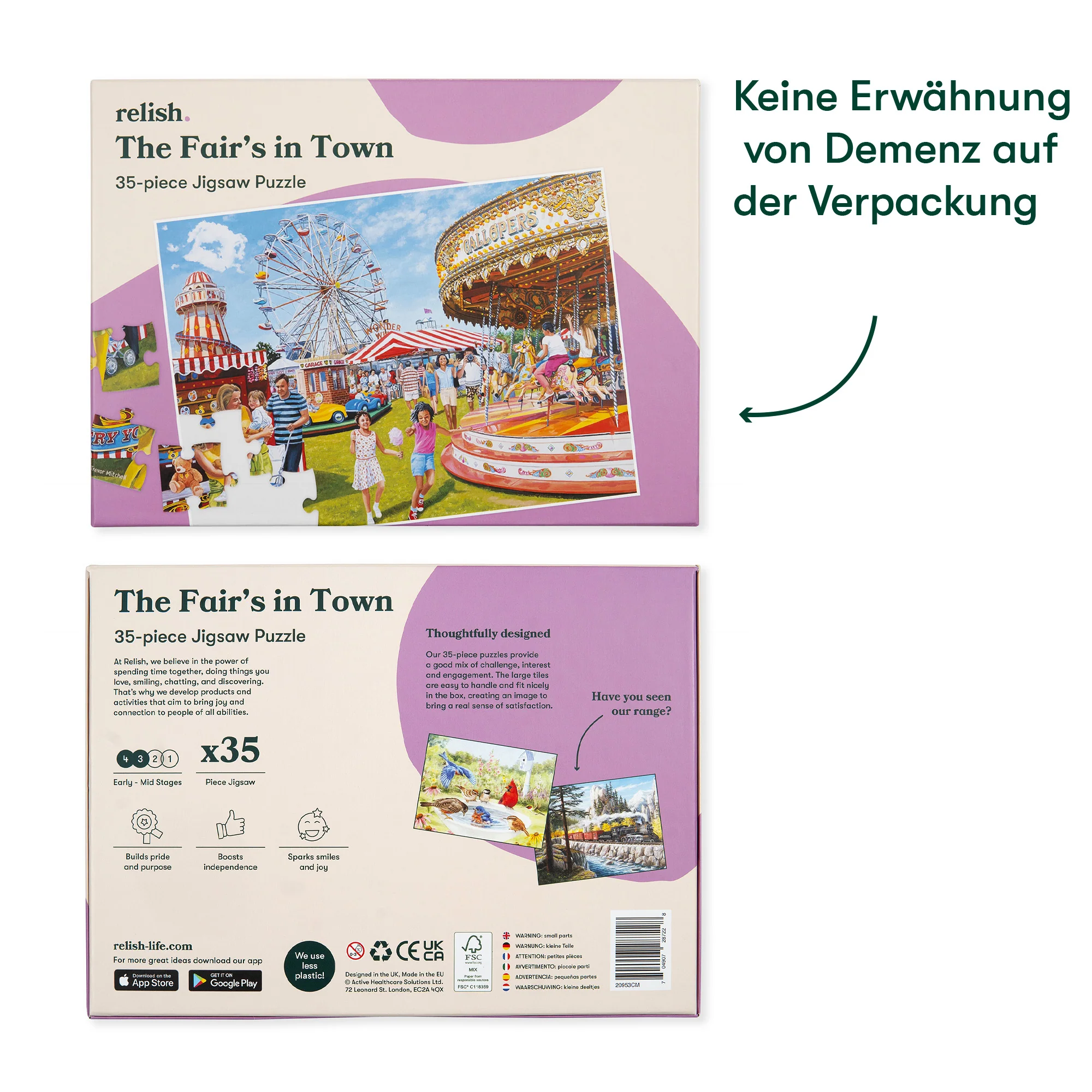Senioren Puzzle „Jahrmarkt“, 35 Teile, Puzzle für Menschen mit Demenz, 31x22 cm - Image 8
