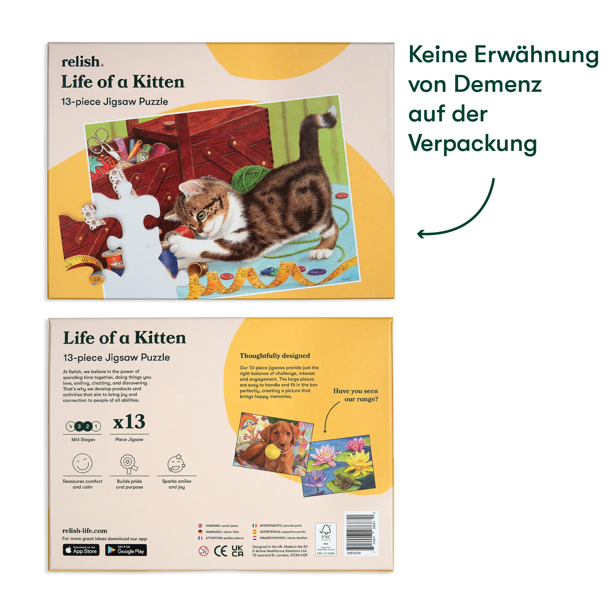 Senioren Puzzle „Katzenleben“, 13 Teile, Puzzle für Menschen mit Demenz, 31x22 cm - Image 8