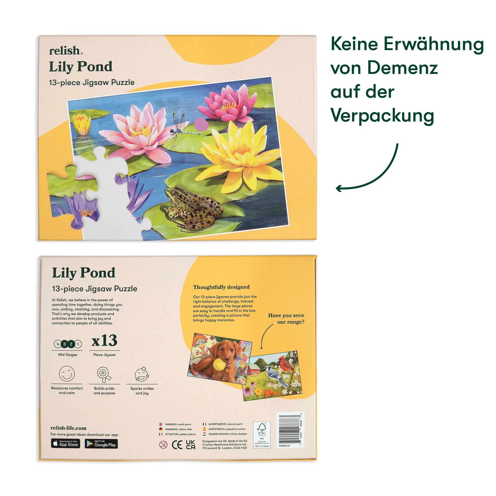 Senioren Puzzle „Lilienteich“, 13 Teile, Puzzle für Menschen mit Demenz, 31x22 cm - Image 11