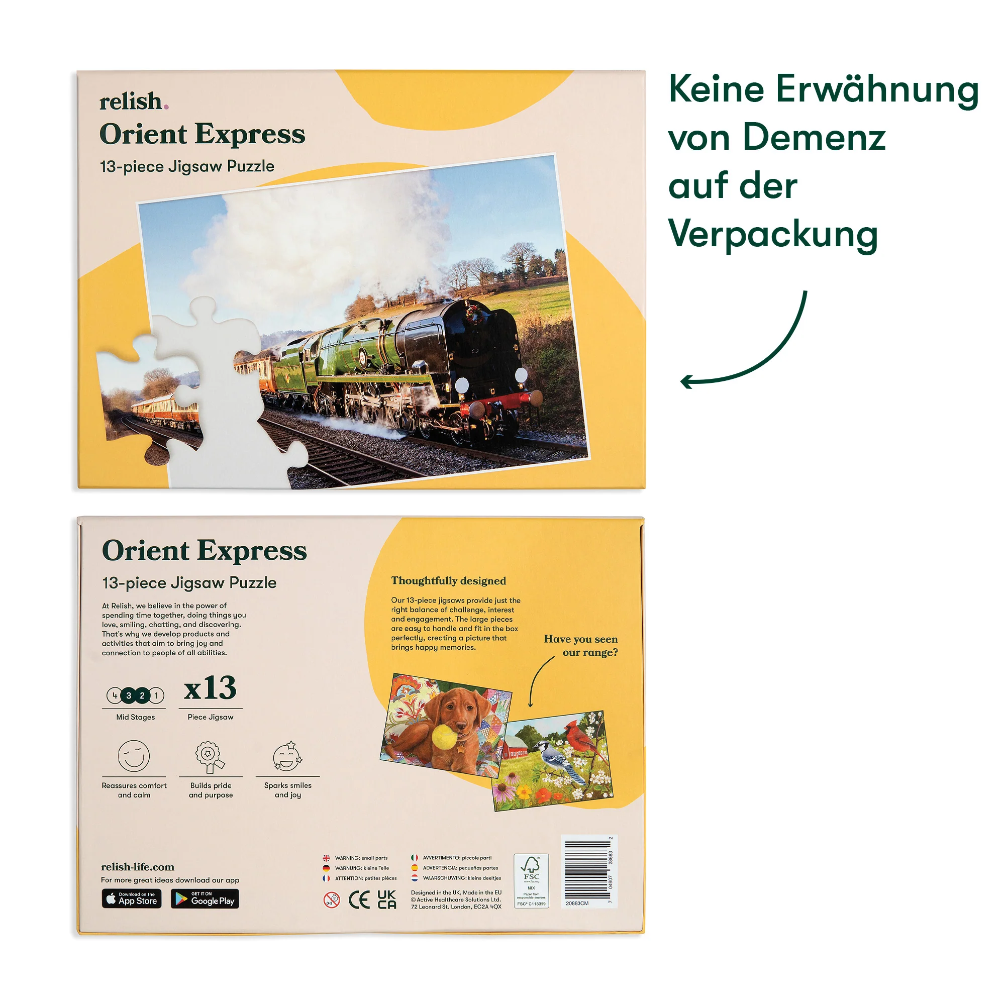 Senioren Puzzle „Orient Express“, 13 Teile, Puzzle für Menschen mit Demenz, 31x22 cm - Image 8