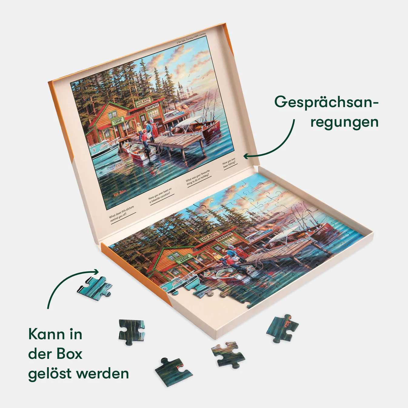 Senioren Puzzle „Urlaub am See“, 63 Teile, Puzzle für Menschen mit Demenz, 31x22 cm - Image 2
